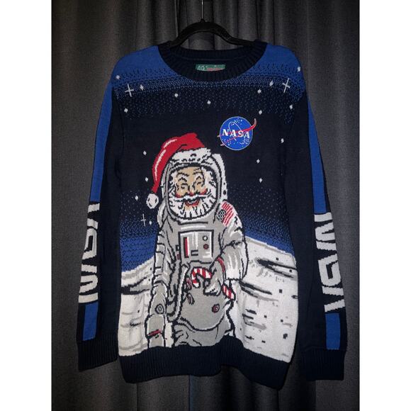 Ugly Christmas Sweater Xmas Size Large NASA - Picture 1 of 3